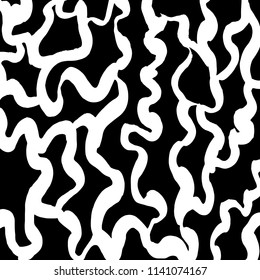 Wavy lines pattern. Abstract backgroud. Brush. Vector.