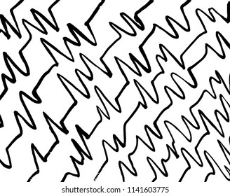 Wavy lines pattern. Abstract backgroud. Brush. Vector.