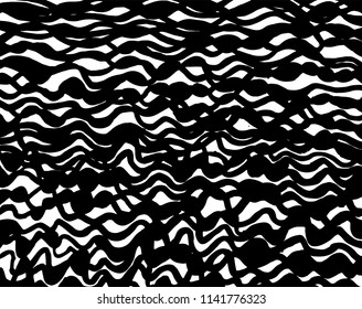 Wavy lines pattern. Abstract backgroud. Brush. Vector.