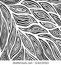 Wavy lines pattern. Abstract backgroud. Brush. Vector.