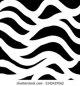 Wavy lines pattern. Abstract backgroud. Brush. Vector.