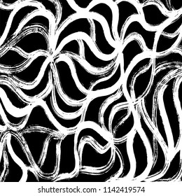 Wavy lines pattern. Abstract backgroud. Brush. Vector.