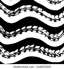 Wavy lines pattern. Abstract backgroud. Brush. Vector.