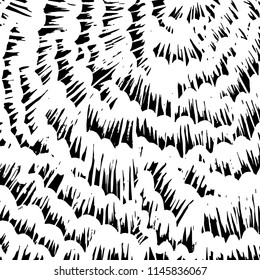 Wavy lines pattern. Abstract backgroud. Brush. Vector.