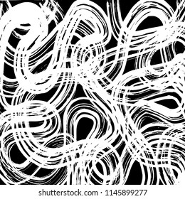 Wavy lines pattern. Abstract backgroud. Brush. Vector.