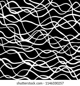 Wavy lines pattern. Abstract backgroud. Brush. Vector.