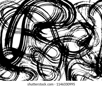 Wavy lines pattern. Abstract backgroud. Brush. Vector.