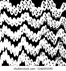 Wavy lines pattern. Abstract backgroud. Brush. Vector.