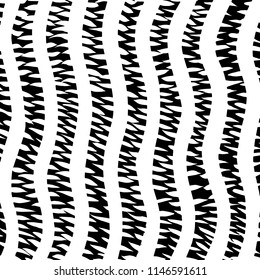 Wavy lines pattern. Abstract backgroud. Brush. Vector.