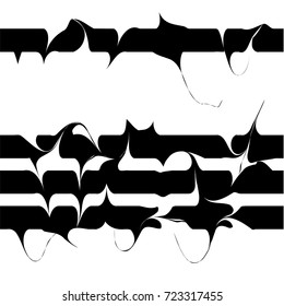 wavy lines pattern, curve stripes vector illustration, ink brush curly strokes seamless background, blended acrylic colors marbled effect, black and white ebru arabic modern pattern