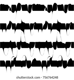 wavy lines pattern, curve stripes vector illustration, ink brush curly strokes seamless background, blended acrylic colors marbled effect, black and white arabic modern pattern