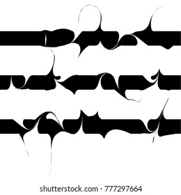wavy lines pattern, curve stripes vector illustration, ink brush curly strokes seamless background, blended acrylic colors marbled effect, black and white arabic modern pattern