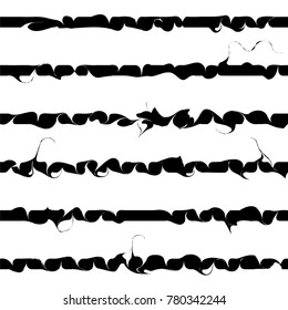 wavy lines pattern, curve stripes vector illustration, ink brush curly strokes seamless background, blended acrylic colors marbled effect, black and white arabic modern pattern