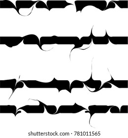 wavy lines pattern, curve stripes vector illustration, ink brush curly strokes seamless background, blended acrylic colors marbled effect, black and white arabic modern pattern