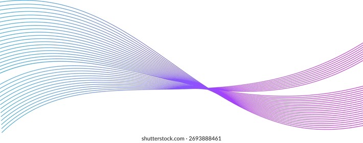Símbolo de diseño de patrón de líneas onduladas, fondo de ondas