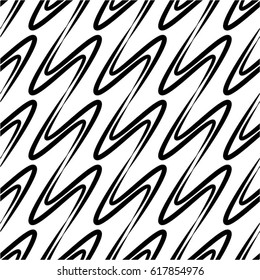 Wavy lines in pattern, mesh, seamless vector background.