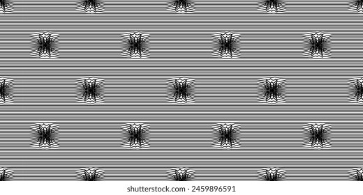 Wavy lines pattern seamless. Vector illustration.