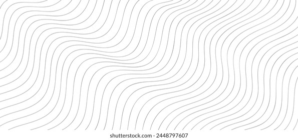 Wavy lines pattern, simple abstract geometric background