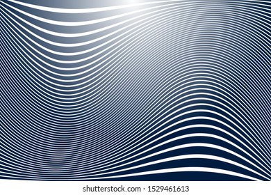Wavy lines pattern and texture. Abstract design. Vector art.