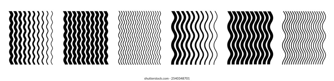 Wavy lines pattern, wave texture