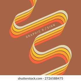 Wavy lines in perspective. Abstract background. Design for banner, flyer, poster, cover or brochure.