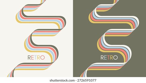 Wavy lines in perspective. Curved ribbons. Abstract background. Design for banner, flyer, poster, cover or brochure.
