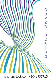Líneas onduladas o cintas. Gradiente de rayas multicolor. Fondo creativo inusual con líneas de onda de gradiente abstracto para crear banner de moda, afiche. Pasos vectoriales