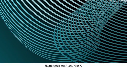 Wavy lines or ribbons. Multicolored striped gradient. Creative unusual background with abstract gradient wave lines for creating trendy banner, poster. Vector eps