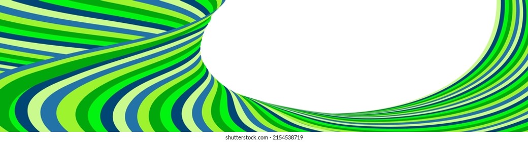 Flüchtige Linien oder Bänder. mehrfarbiger Streifen. Kreative ungewöhnliche Hintergrundbilder mit abstrakten Wellenlinien zum Erstellen von trendigem Banner, Poster. Vektorpfäge