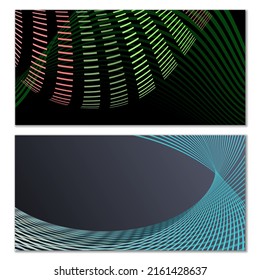 Líneas onduladas o cintas. Gradiente de rayas multicolor. Fondo creativo inusual con líneas de onda de gradiente abstracto para crear banner de moda, afiche. Pasos vectoriales
