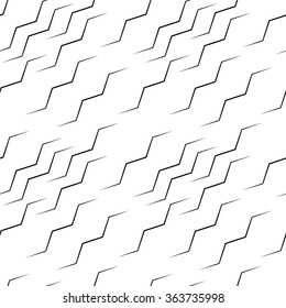 Wavy lines seamless pattern. Abstract monochrome vector background, repeatable