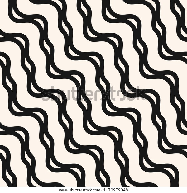 Wavy Lines Seamless Pattern Vector Abstract Stock Vector (Royalty Free