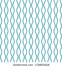 Flüchtige Linien. nahtlose Textur mit hellblauen, rollenden Linien auf blauem Hintergrund. Vektorgrafik. Meereshintergrund. Meereshintergrund. Sommermuster