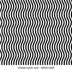 Wavy Lines Seamless Vector Abstract Background. Geometric Design. Interlacing Rounded Stripes Stylish Design. 