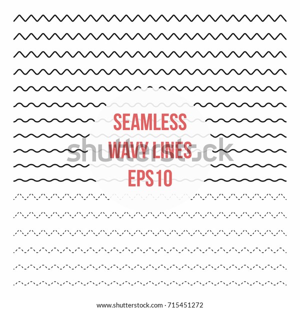 Wavy lines set.
Horizontal seamless thin zig zag, criss cross and wavy lines for
brushes. Vector design
elements