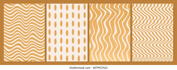 Líneas onduladas. Conjunto de elementos de diseño modernos para portada, presentación, plantilla, informe de negocios. Moda retro.