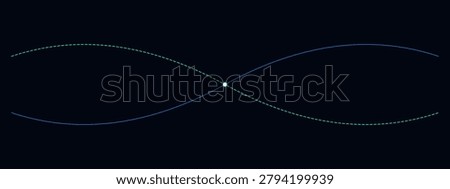 Wavy lines, sinuous motion, intersection, abstract art, fluid dynamics, science concept, clean background.