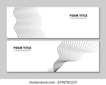Wavy lines template design for graphic design