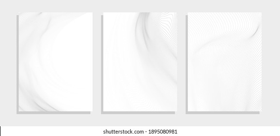 wavy lines template vector background set