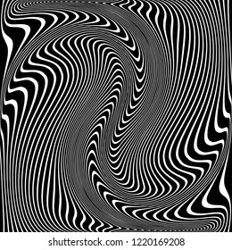 Wavy lines texture. Abstract design. Vector art.