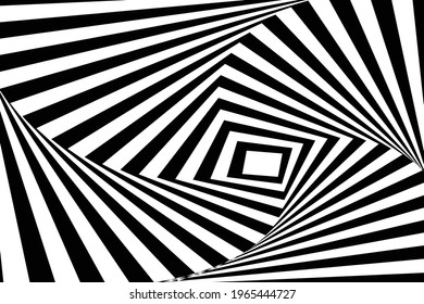 Wavy lines. Twisted duotone backgrounds. Abstract pattern from lines, halftone effect. Black and white texture. Minimalistic design template for poster, banner, cover, postcard