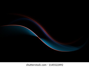 Wavy lines vector background. Smooth flow of waves. Trendy abstract layout