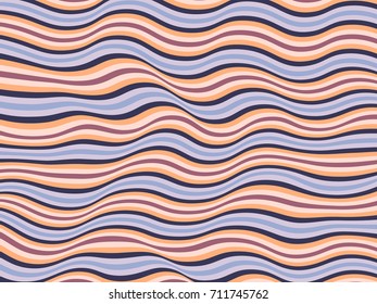 Wavy lines vector, curves ripple pattern, colorful background. Minimalist design. Banner, billboard, poster or presentation cover, card backdrop. 