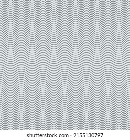 Wavy lines. Vector of identical repeating lines in waves.