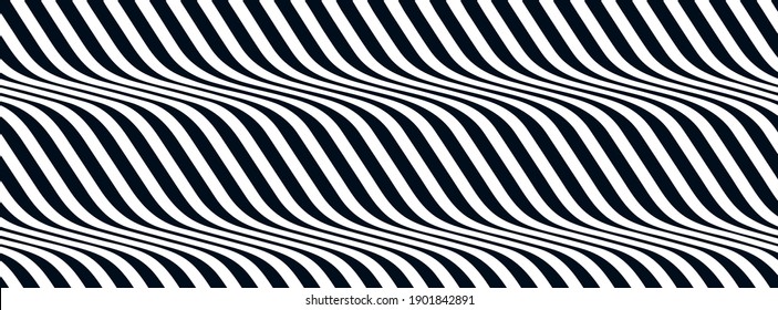 Wavy lines water seamless pattern vector, 3D dimensional endless background wallpaper design image, geometric stripy curved tillable texture.
