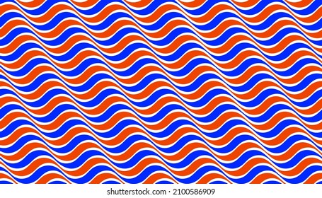 Wavy Linien wassernahtlose Muster Vektorgrafik, 3D-dimensionale endlose Hintergrund Tapete Design-Bild, geometrische, abgerundete, bestellbare Textur.