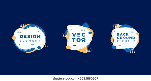 Wavy Liquid Abstract Shapes with Colorful Abstract Flat Colors Spots for Posters, Flyers, and Banner Designs Vector Illustration	