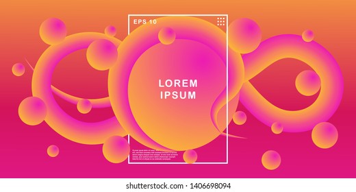 Wavy liquid background. Colorful abstract liquid and fluid background design. 3d colorful circle background. Trendy gradient shapes composition. Fluid vector gradient design. Vector Eps10