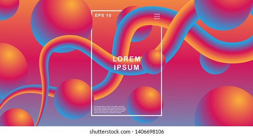Wavy liquid background. Colorful abstract liquid and fluid background design. 3d colorful circle background. Trendy gradient shapes composition. Fluid vector gradient design. Vector Eps10