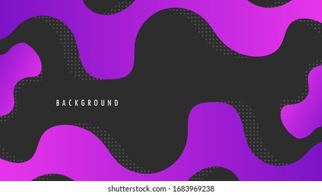 Plantilla de fondo líquido ondulada. Color violeta púrpura. Vector de diseño EPS10
